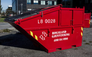 8m3 avfallscontainer med lokk